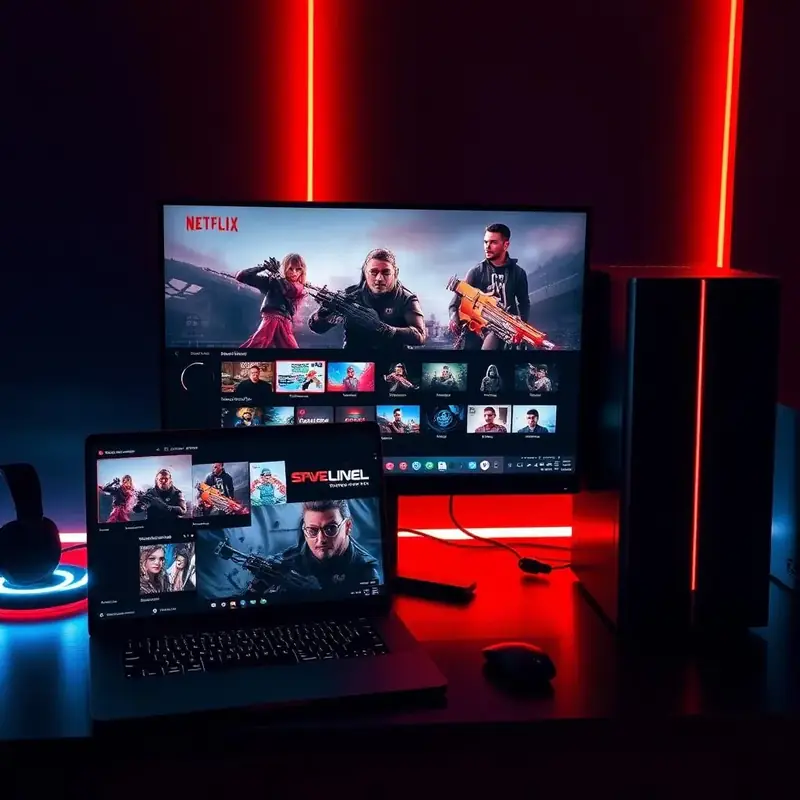 focox play sendo reproduzido em notebook e PC gamer